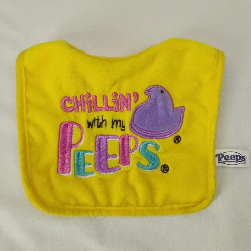 Chillin' With My Peeps‎ 2pc Bib Set NWOT Infant Baby